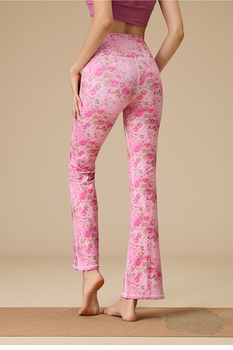 26 Print Yoga Pants Women High Waist Flare