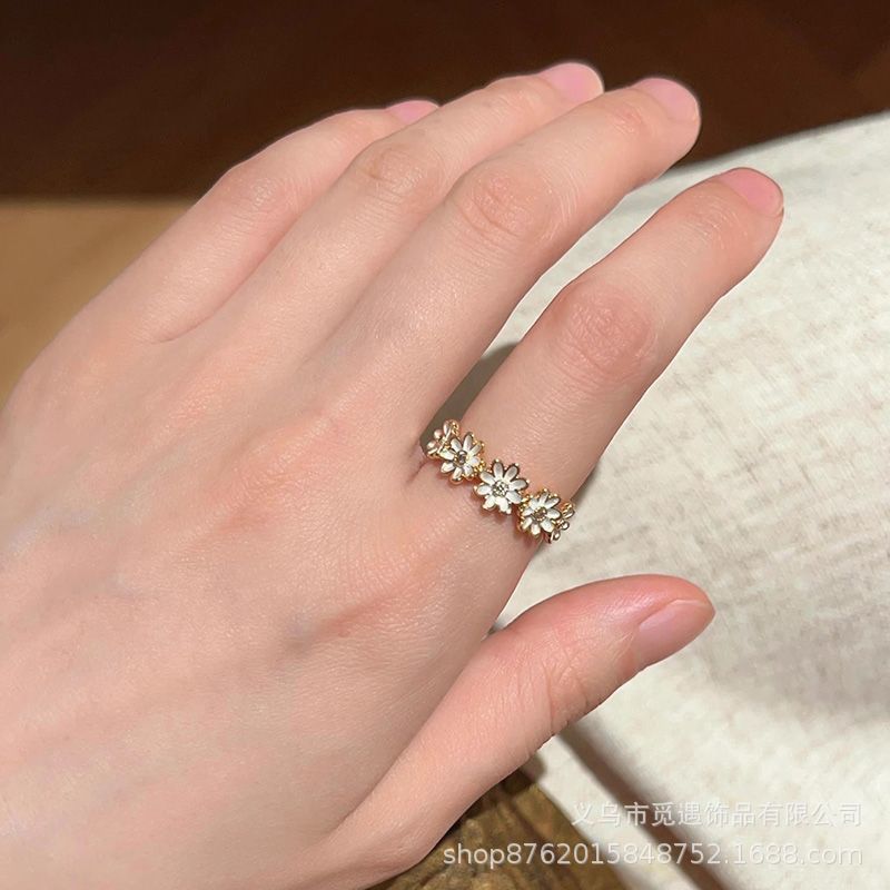 Green series stackable women's ring
