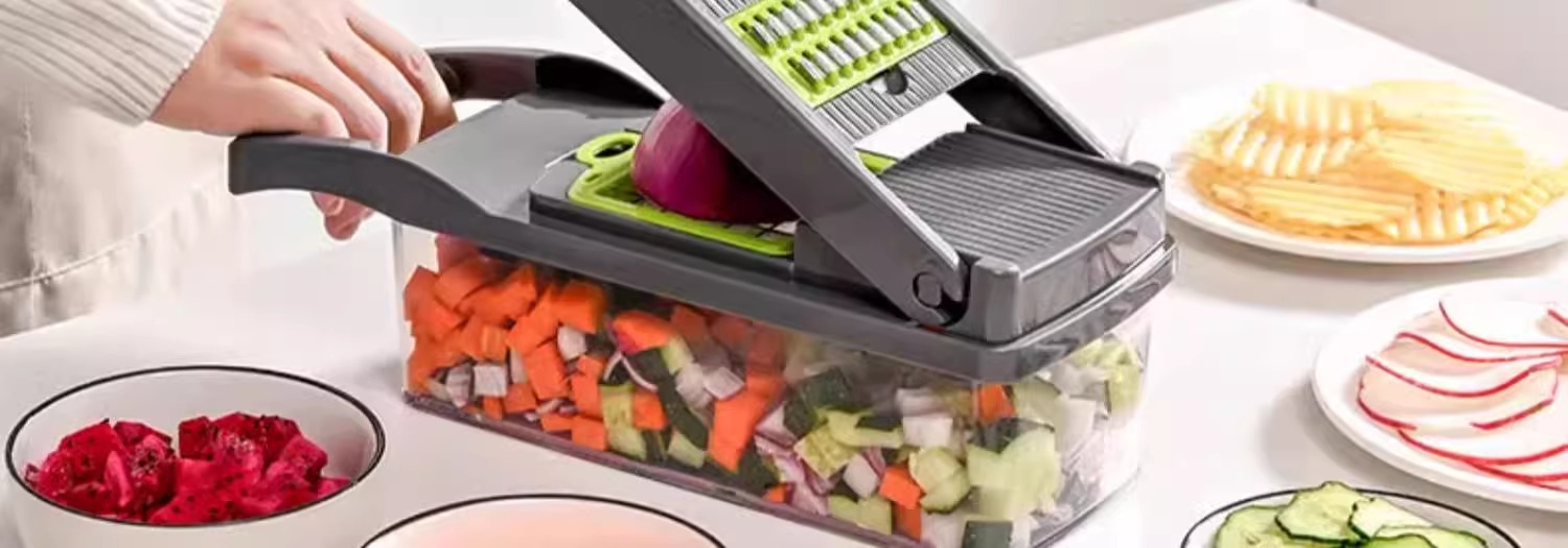16-in-1 vegetable and fruit cutter, slicer, shredder