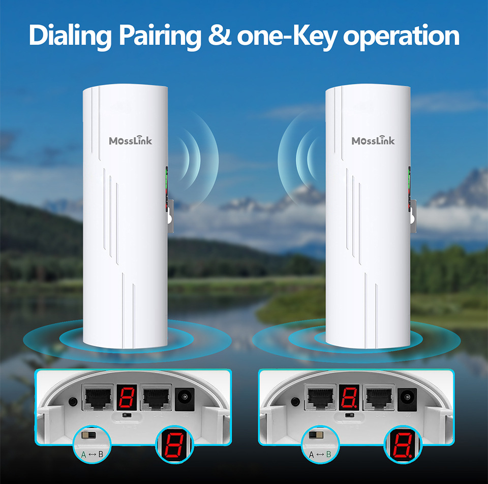 5.8 GHz 900 Mbps kablosuz ağ köprüsü, açık hava, uzun mesafe
