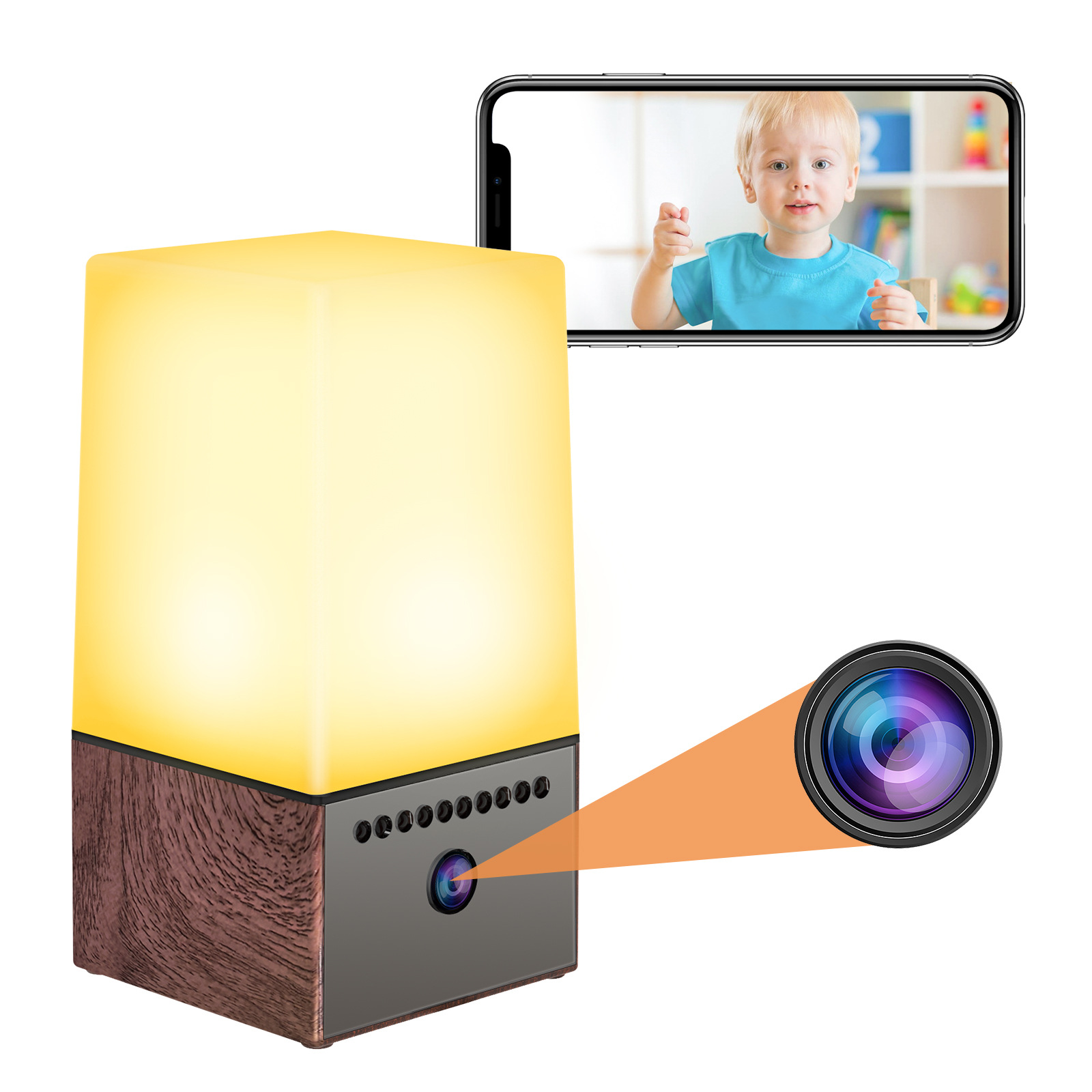 RGB atmosfer ışığı kamera, WiFi, HD, gece görüşü