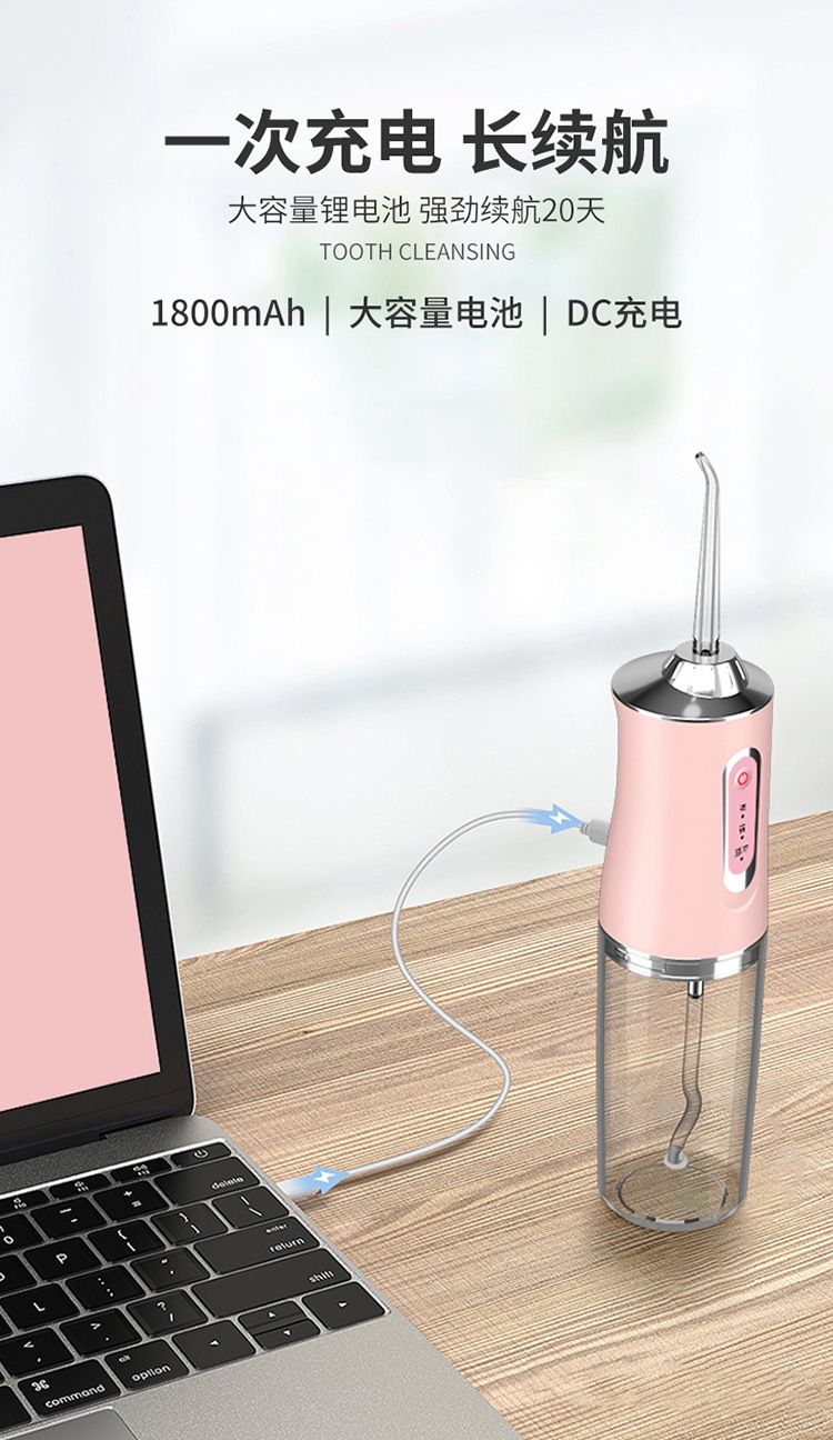 Portable electric oral irrigator and water flosser