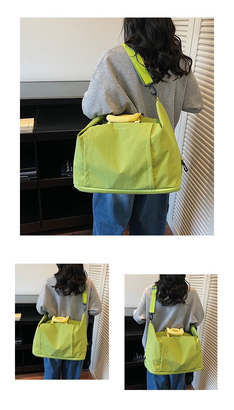跨境可拓展健身包大容量扩容斜挎运动包出差短途旅行包待产收纳包