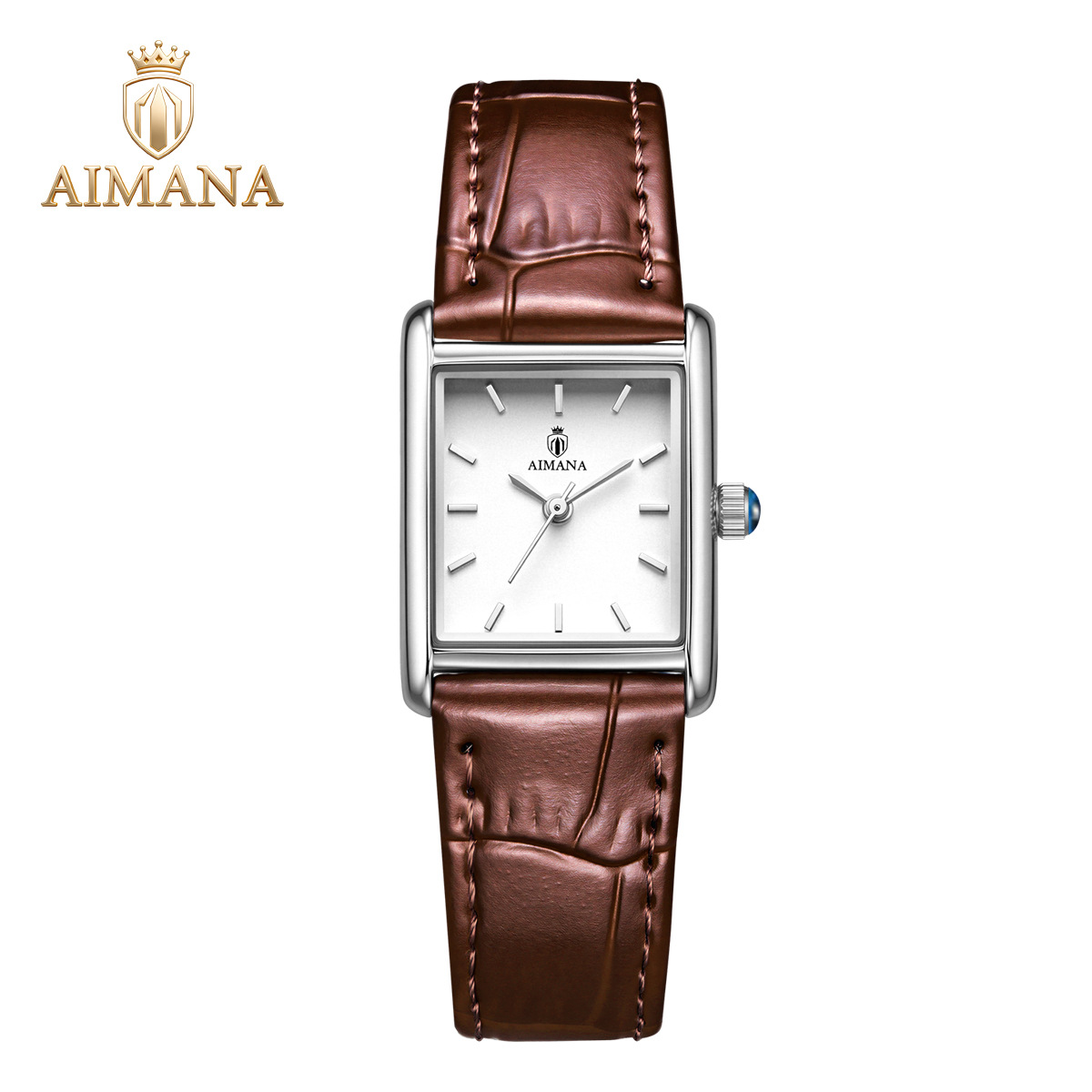 AIMANA Damenuhr, quadratisches Design, wasserdicht Quarz