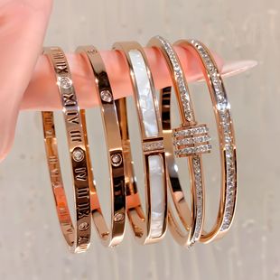 18K altın kaplama bilezik, LOVE tasarımı, çift modeli
