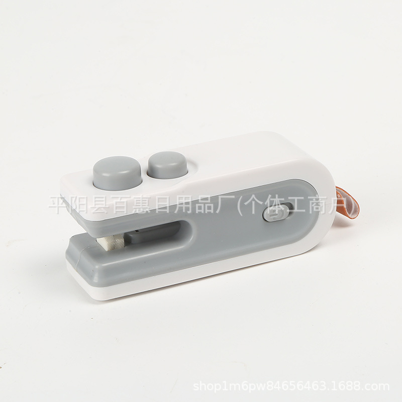 Mini portable heat sealer, rechargeable, 2-in-1 cutting and sealing