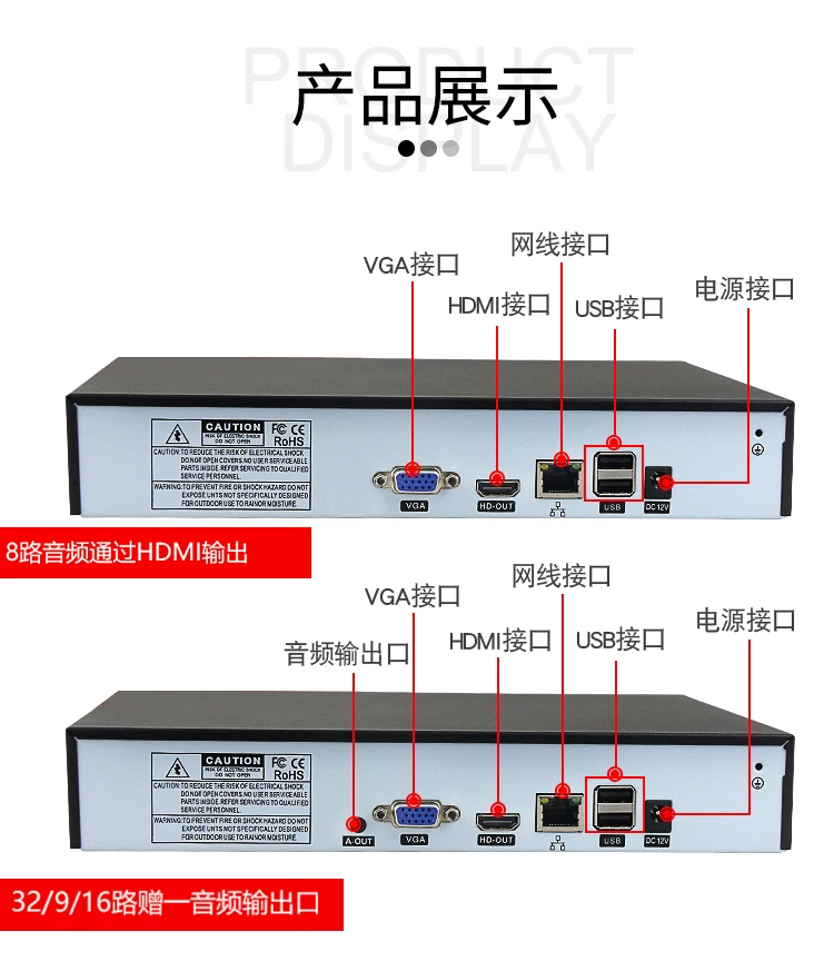 Xiongmai H.265 NVR, 16-Kanal 12MP, 10-Kanal 4K, Netzwerk-Festplatte