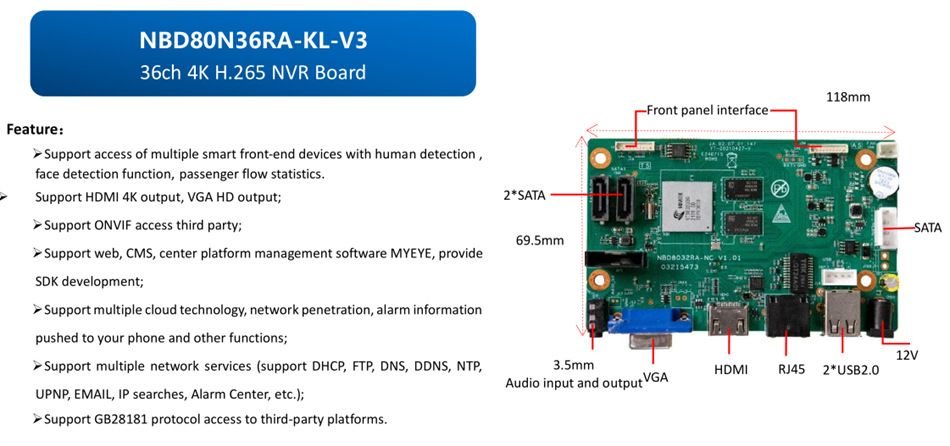 Xiongmai XM10CH 16-Channel 4K 8MP H.265+ DVR