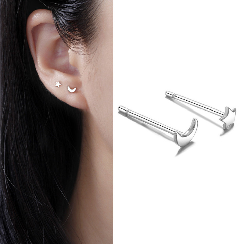 S999 Sterlingsilber Ohrstecker, elegant klein