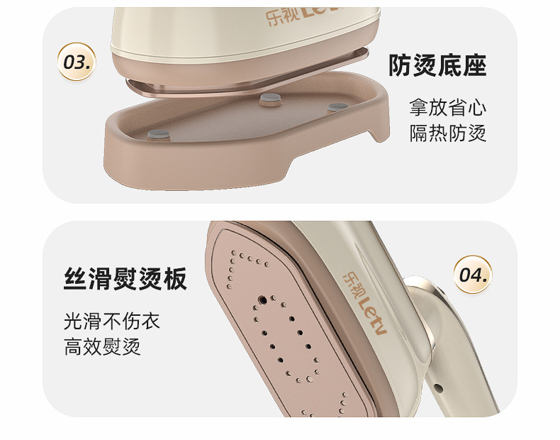 Electric iron with automatic steam function, portable for home and travel