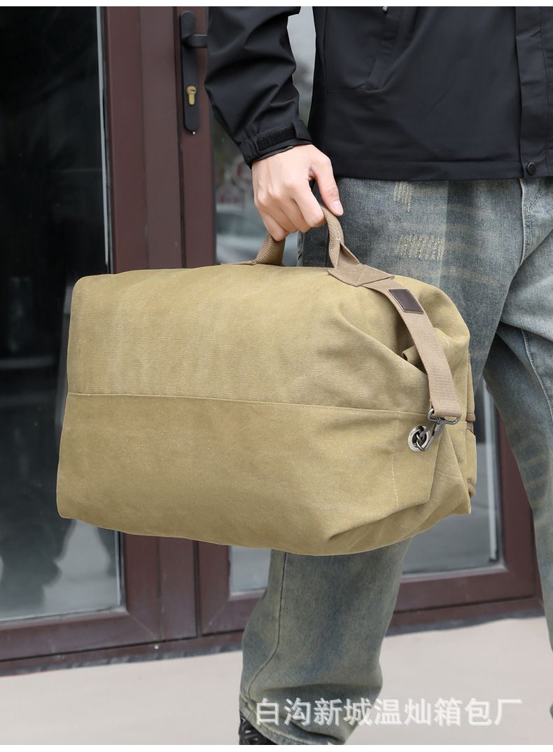Leinwand-Zylinder-Rucksack, Laptop-Fach, unisex, Reisen