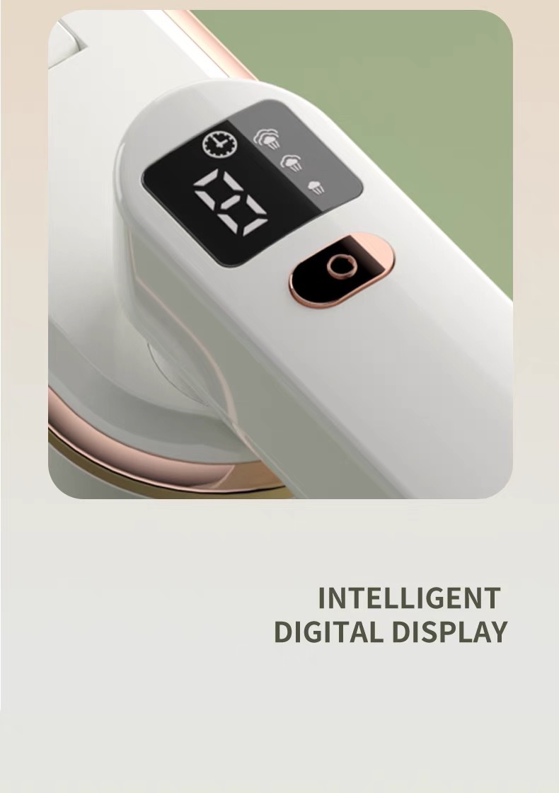Portable handheld garment steamer, three-level digital display