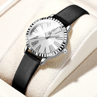 SK Damenuhr, luxuriöses minimalistisches Design mit Stahlarmband