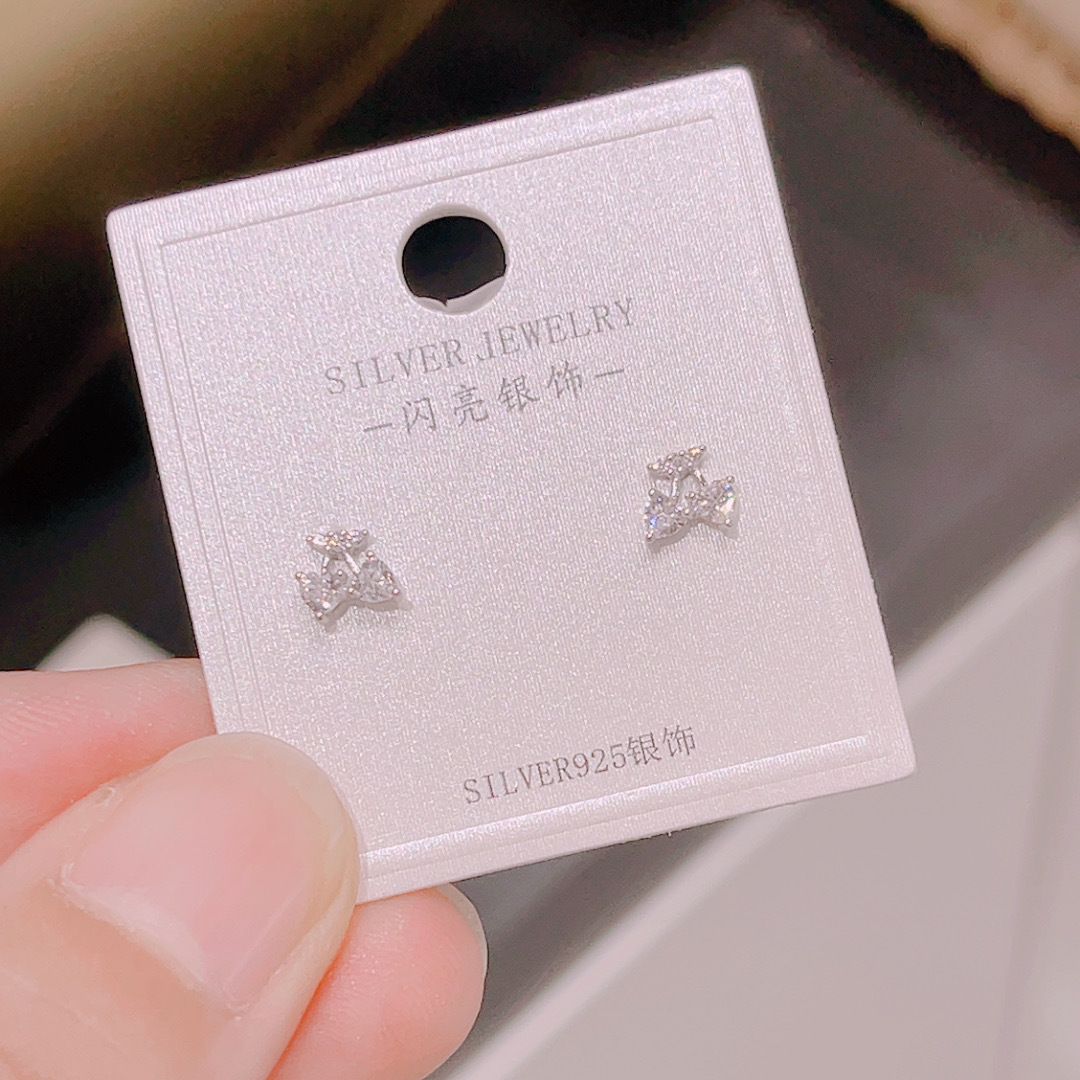S925 Silber Damen Mini Ohrstecker, koreanischer Stil
