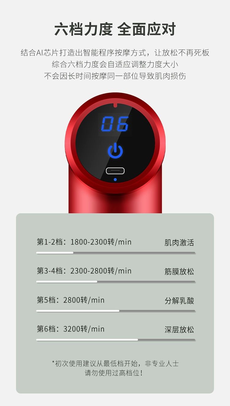 跨境口袋便携筋膜枪电动震动冲击枪智能迷你全身肌肉舒缓按摩器