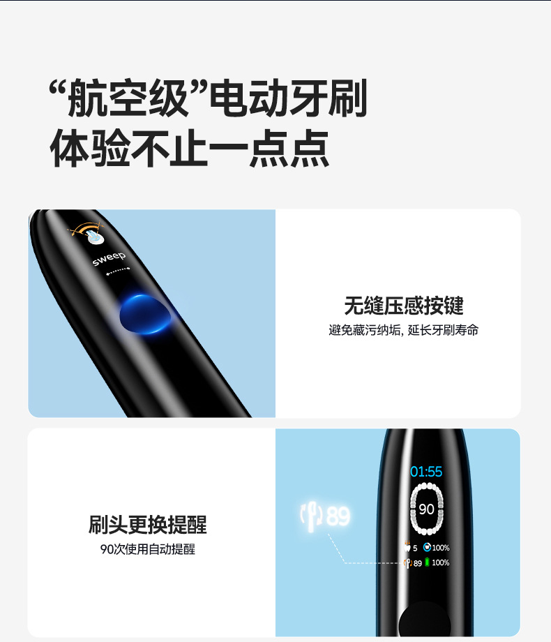 Sonic electric toothbrush, fully automatic, waterproof, whitening mode