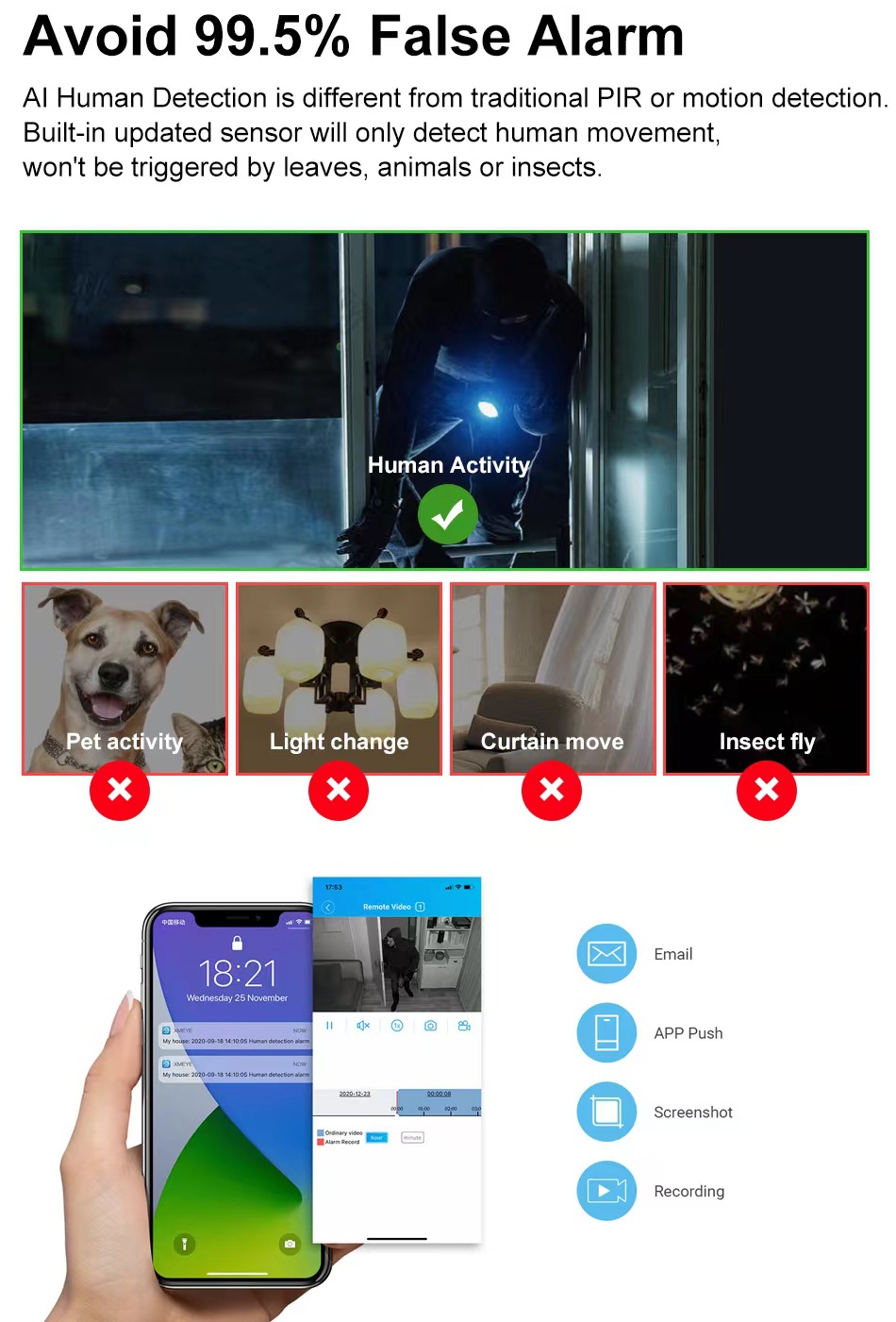 POE security camera system 4-channel 5MP mobile monitoring outdoor waterproof