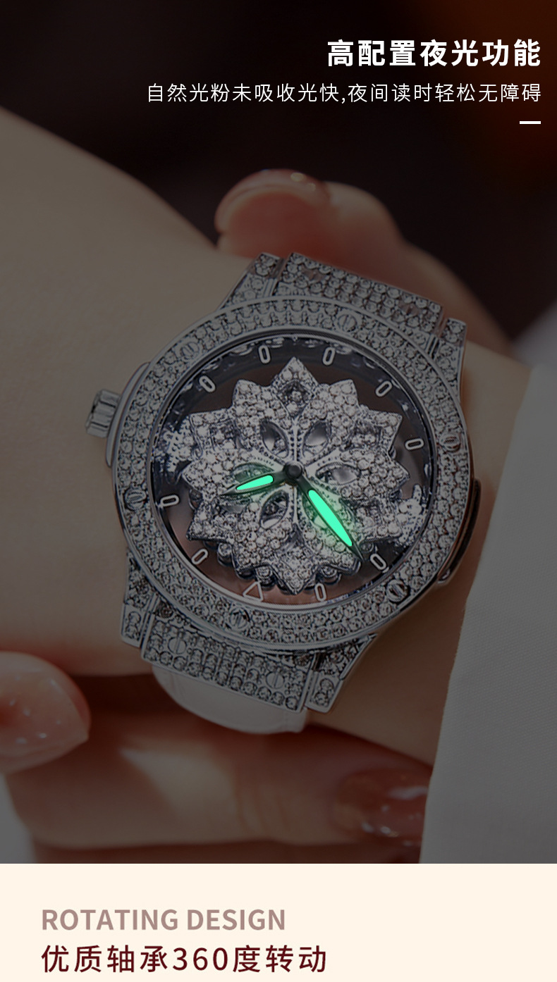 Women's Watch Large Dial Waterproof Star Design