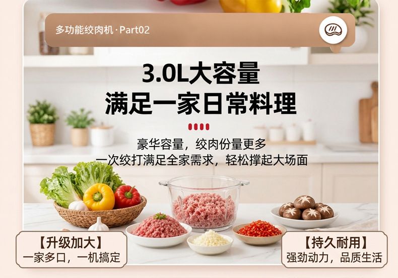Glass cup automatic meat grinder 2025