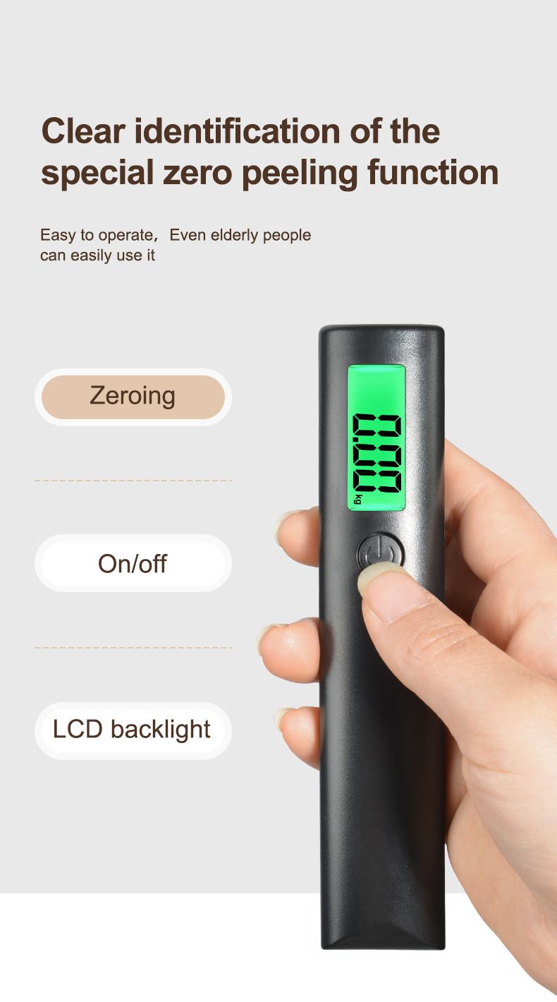 Portable Luggage Scale with Hook, High Precision