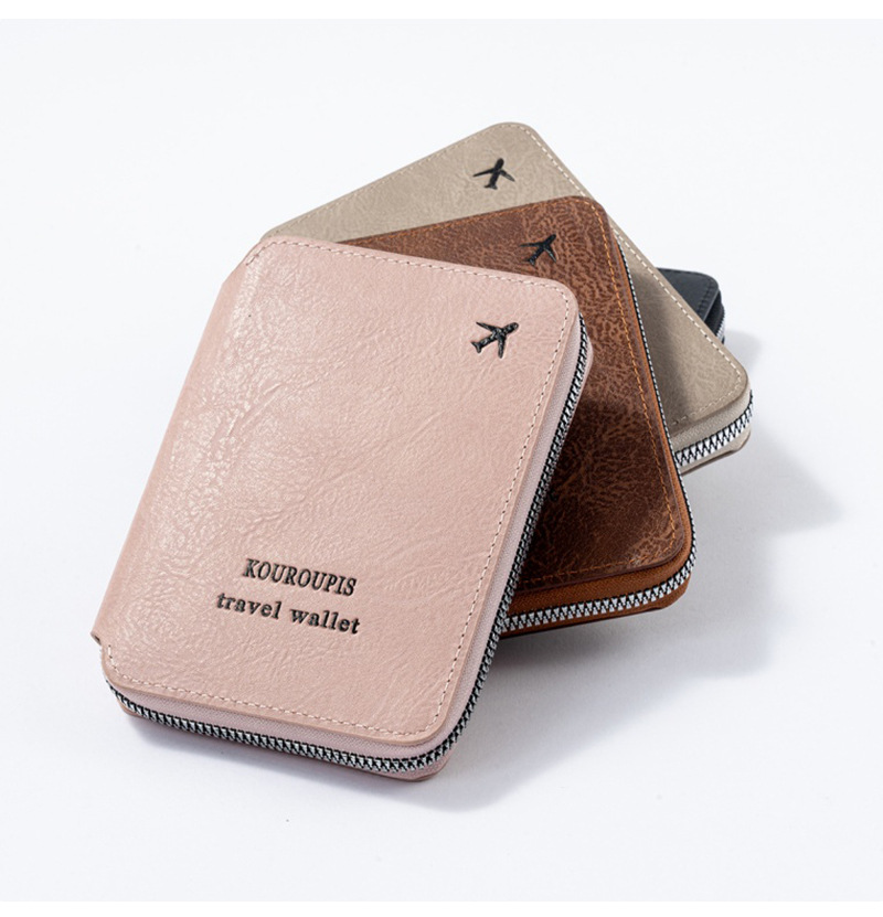 RFID passport holder with travel document storage