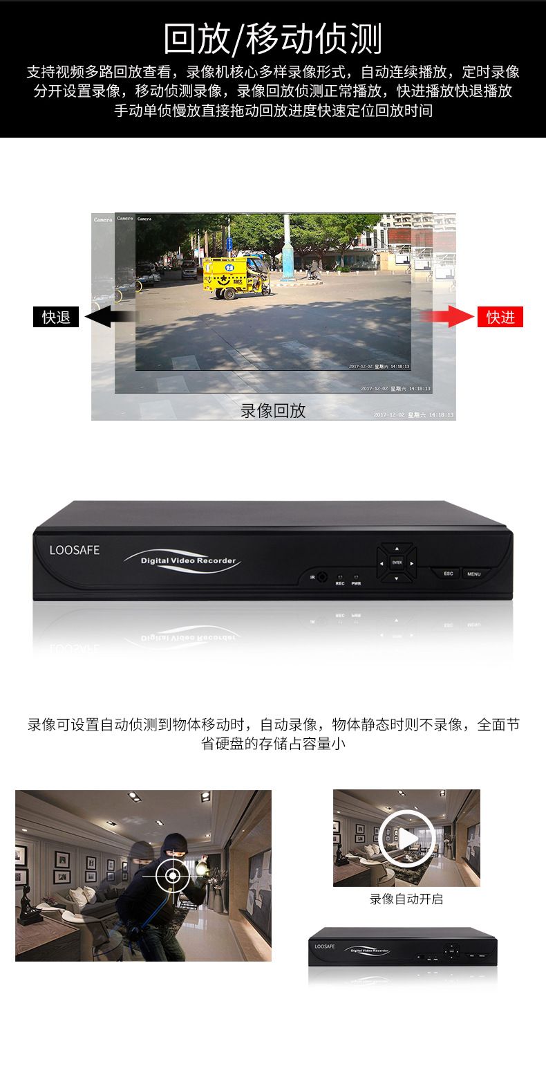 32-channel NVR hard disk video recorder, 5MP/1080p