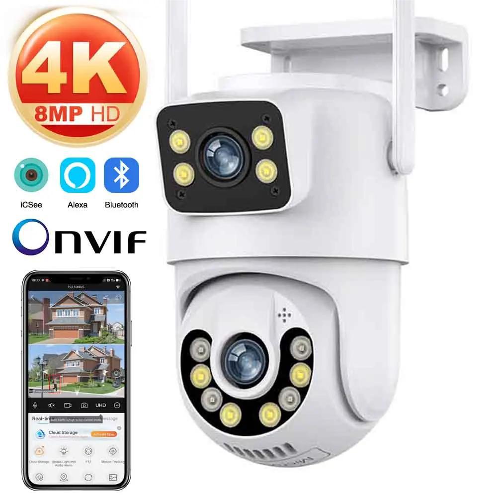 Icsee P11 Außen-Dual-Objektiv WiFi Ultra-HD CCTV-Kamera