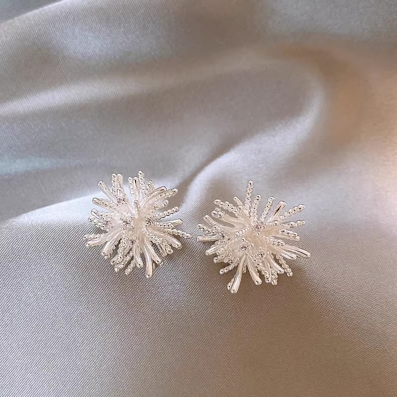 S925 silver dandelion earrings, 2025 design