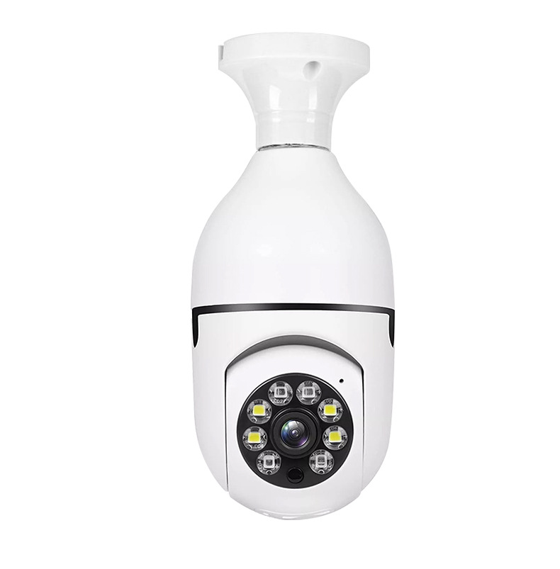 E27 bulb camera, HD, night vision, 360 degree PTZ