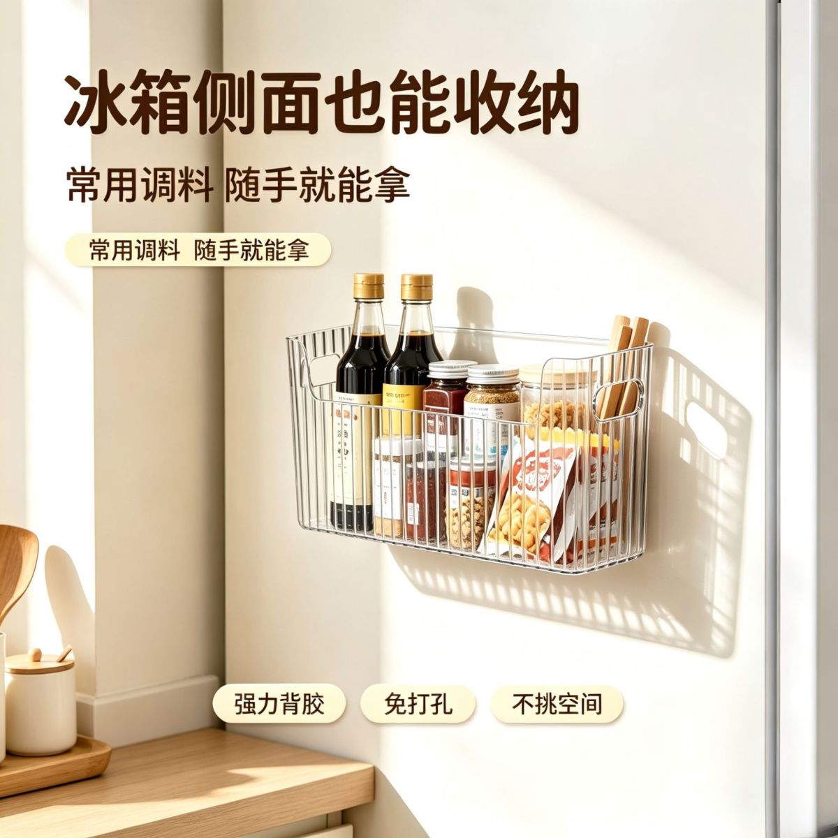 Seamless cabinet storage box ZT8888, wall-mounted