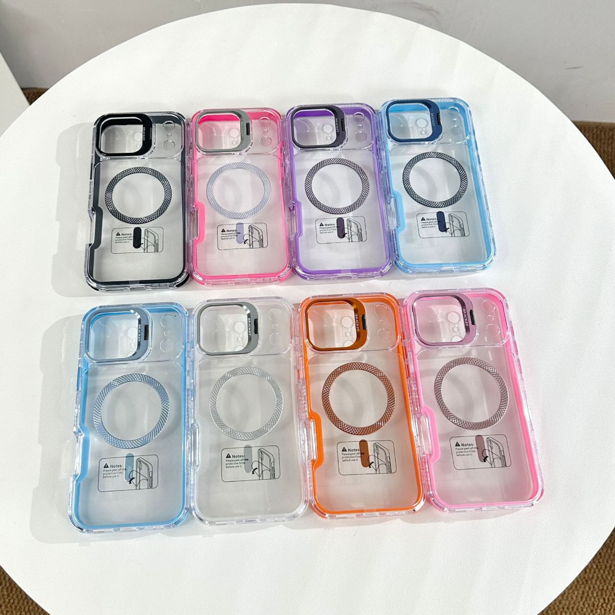 iPhone 18 Pro Max phone case, stand function, transparent