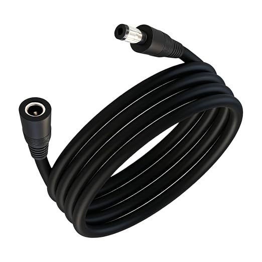 DC5521/5525 18AWG male-female extension cable for security cameras