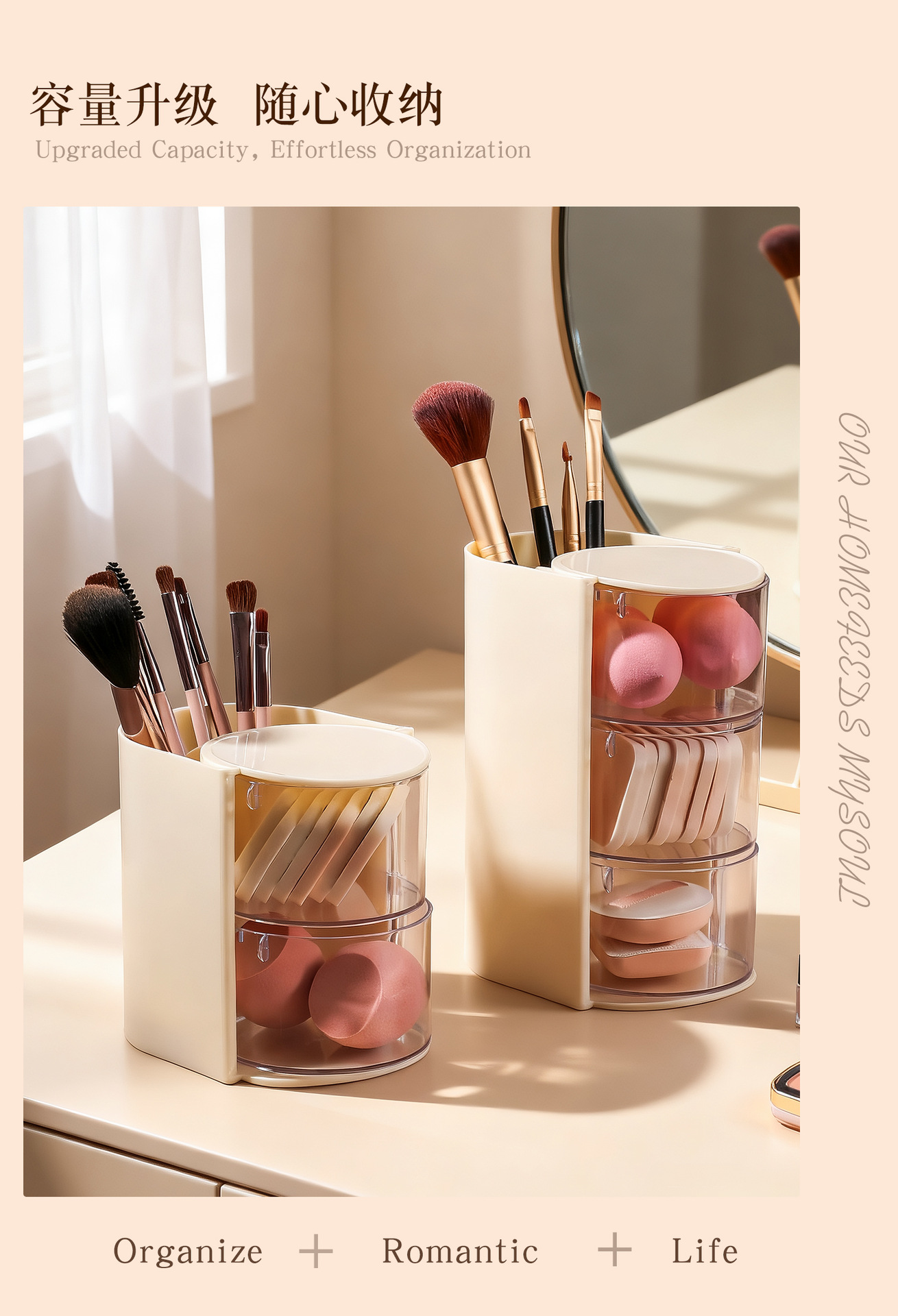 Rotating Make-up Organizer mit Staupschutz