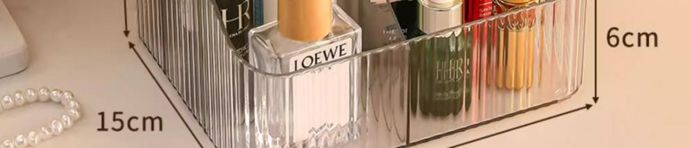 Clear Acrylic Cosmetics Storage Box with Pen Holder