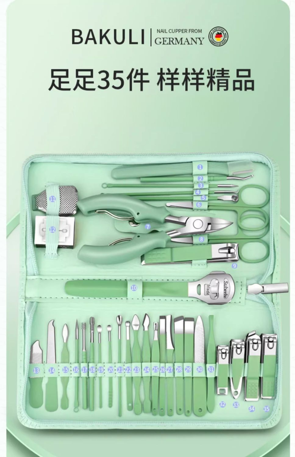 Manicure tool set with nail scissors