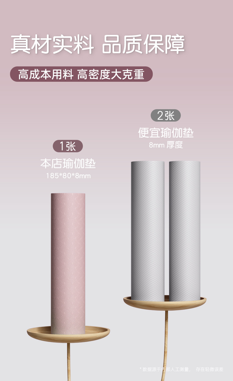 TPE-Yogamatte, rutschfest, verdickt, verbreitert, schallisoliert