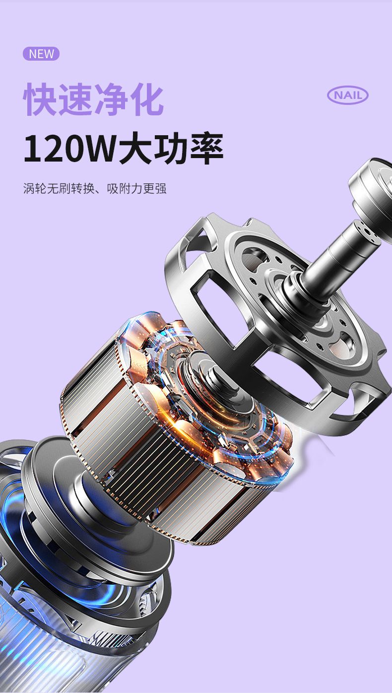 3-in-1 nail dust collector with UV gel lamp