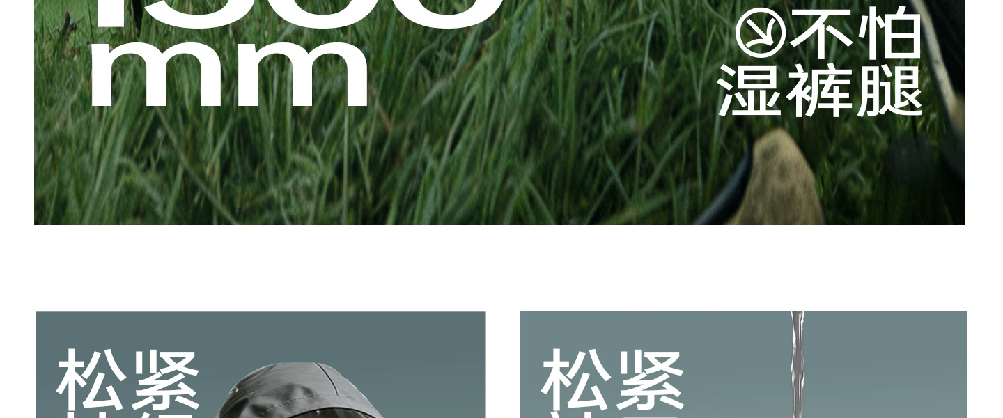 Reusable long raincoat, heavy rain protection