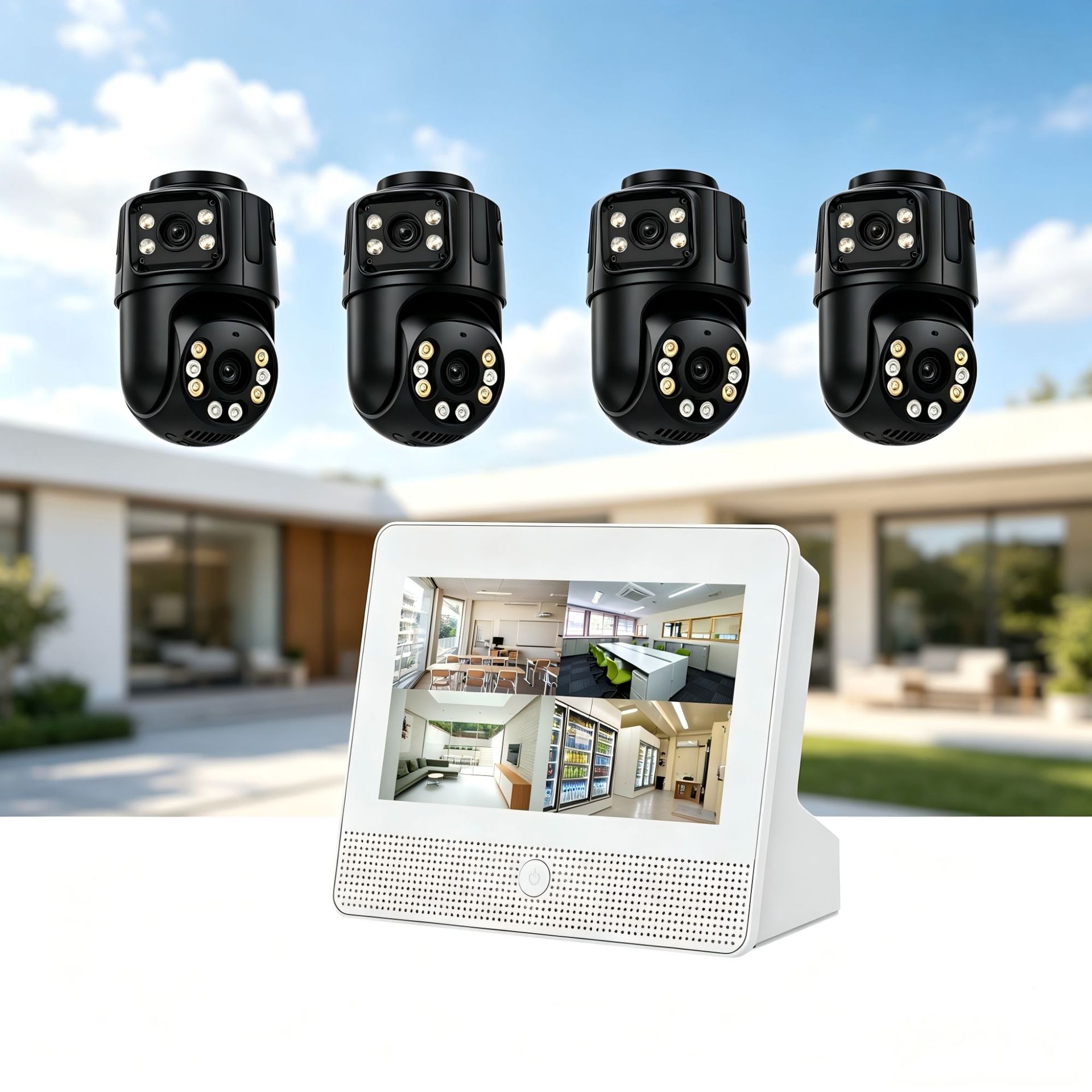 POE video recorder set 4K CCTV surveillance system, plug and play