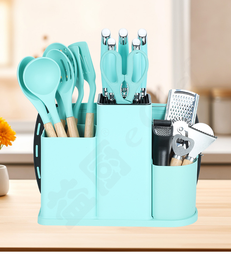 20-Piece Kitchen Knife Set with Silicone Tools