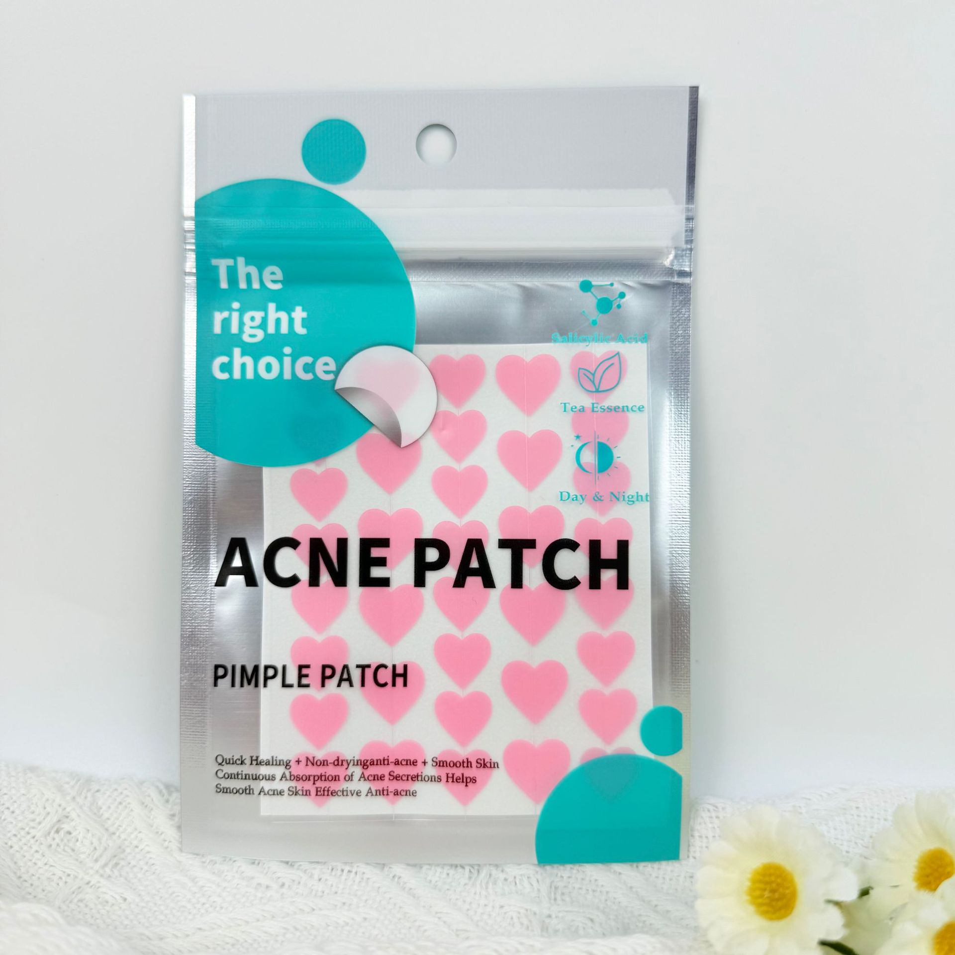 Pimplepatch Heart-Shaped Acne Patches Hydrocolloid Effective