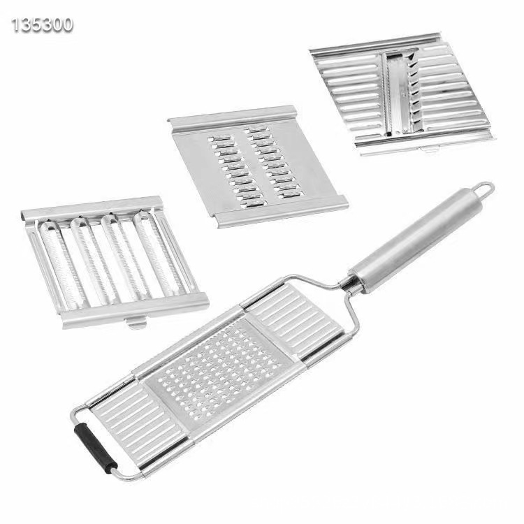 Multifunctional stainless steel grater, 4-in-1, vegetable shredding tool
