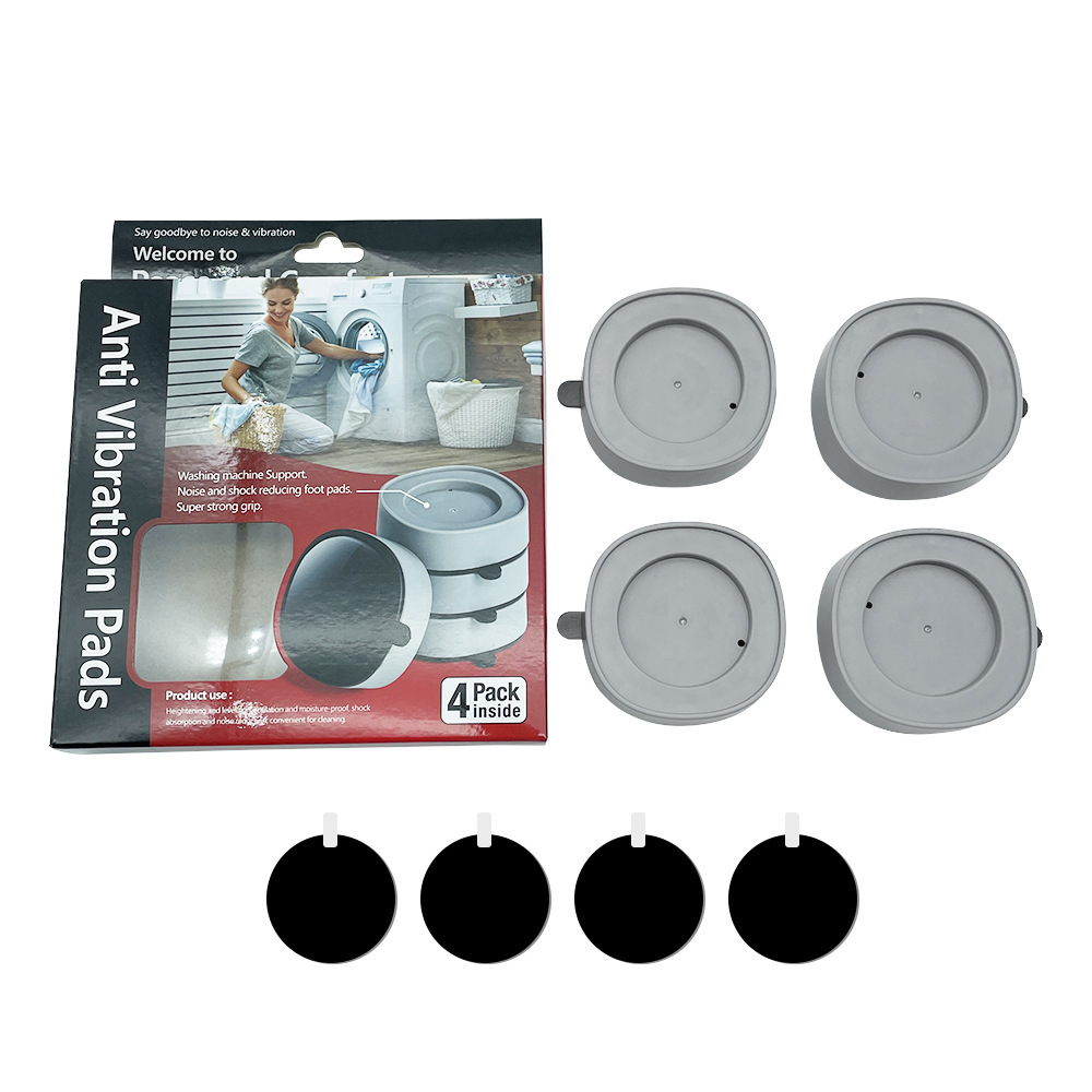 Washing Machine Feet Pads, Shock Absorbing, Non-Slip, Height Adjustable