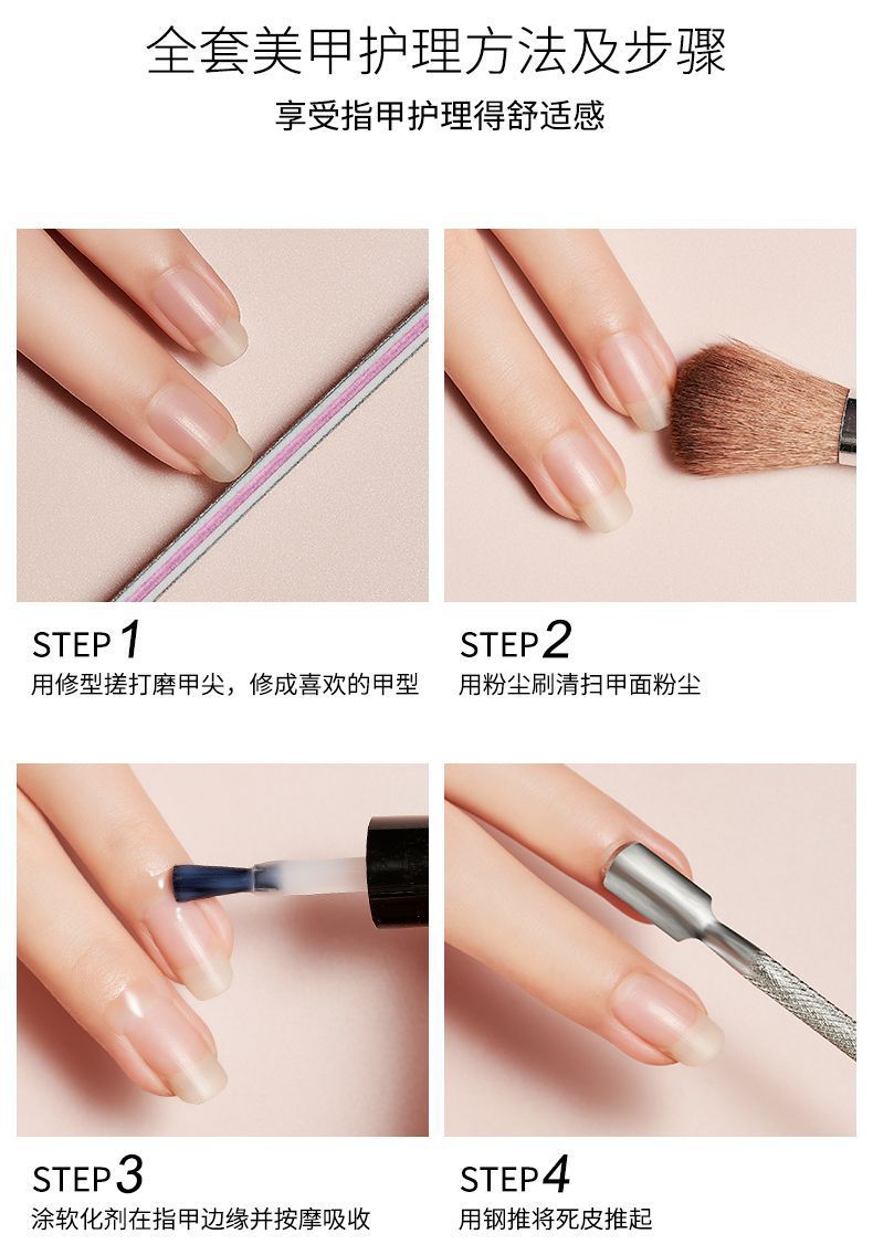 Manicure tool set with steel pusher, scissors and sanding strips