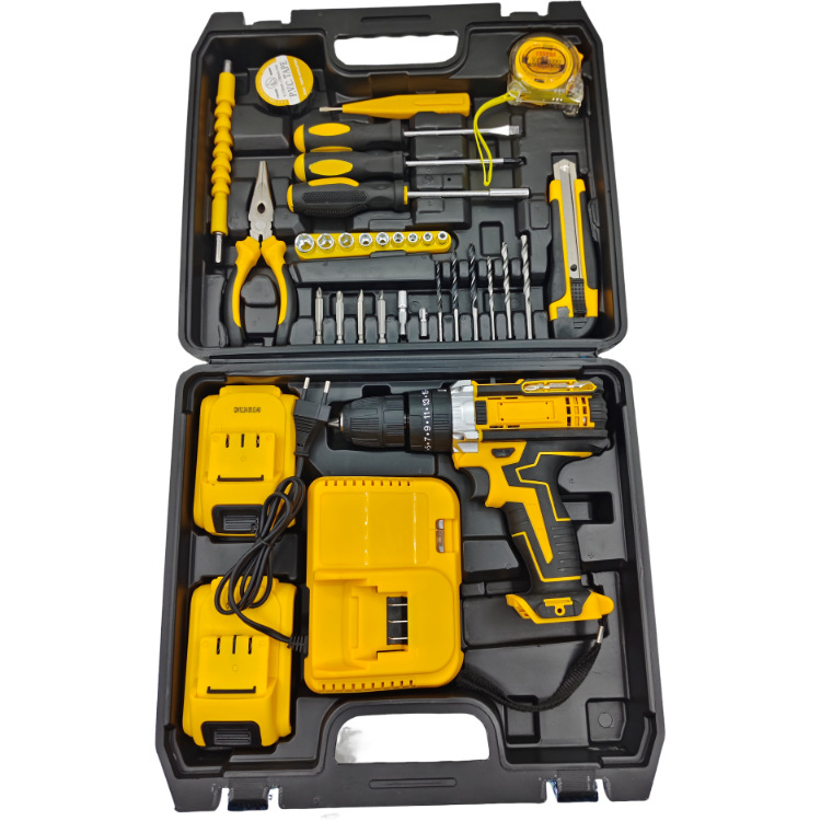 Lithium electric drill, multi-function, two-speed impact drilling