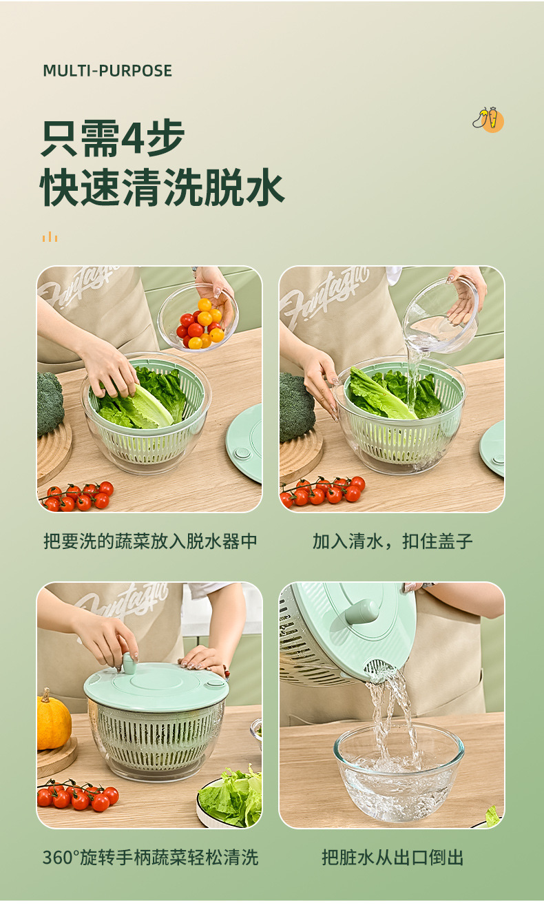 Vegetable Spiralizer and Cutter, Salad Spinner