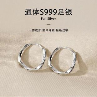 S925 silver diamond brushed earrings