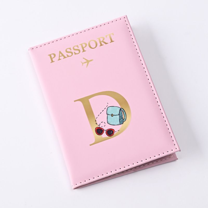 现货批发字母设计皮革护照套pu皮质护照夹passport护照包