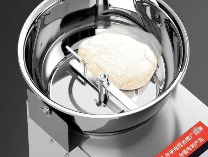Bowl-type dough and filling mixer, stainless steel, automatic commercial