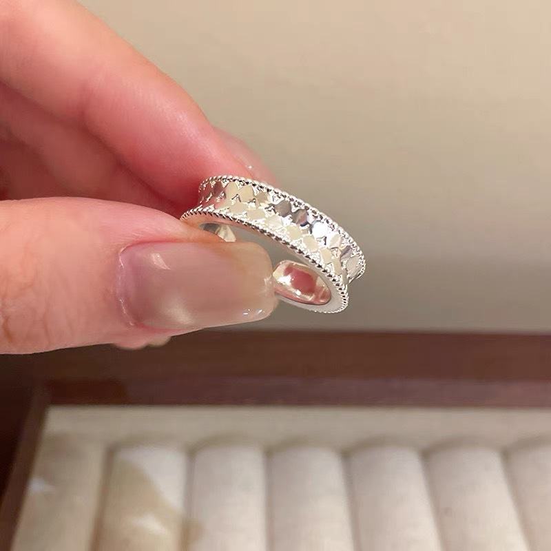 S925 Sterling Silver Twisted Ring Women Vintage Adjustable
